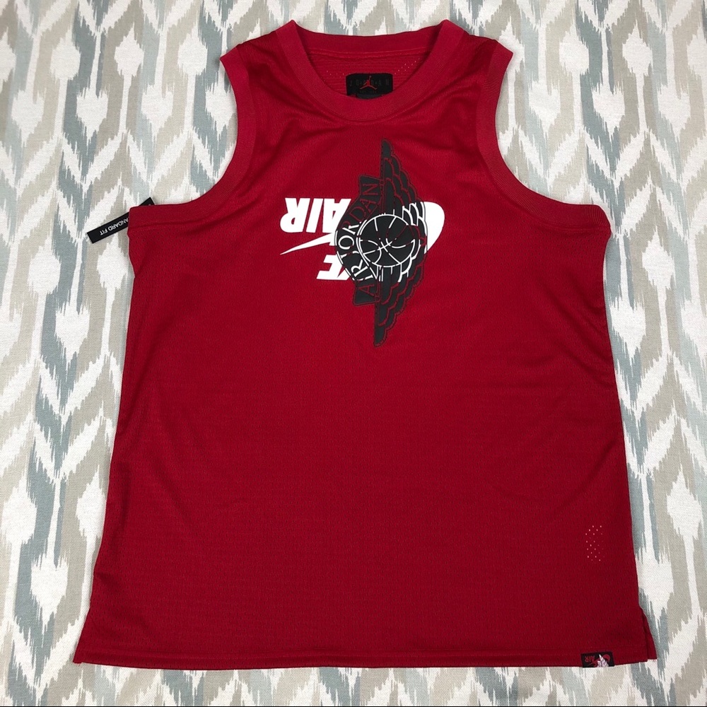 Nike Jordan Air Jumpman Mens Mesh Jersey Wings Bred Red Retro Size XL BQ8479-687 - Picture 4 of 10